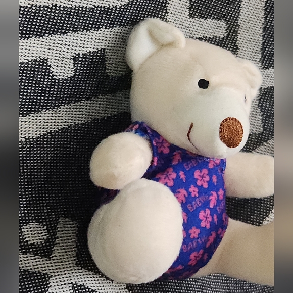 Build a Bear Velvet Teddy 3" Plush Purple Hawaiian Swimsuit Stuffed Animal Toy - Picture 3 of 9